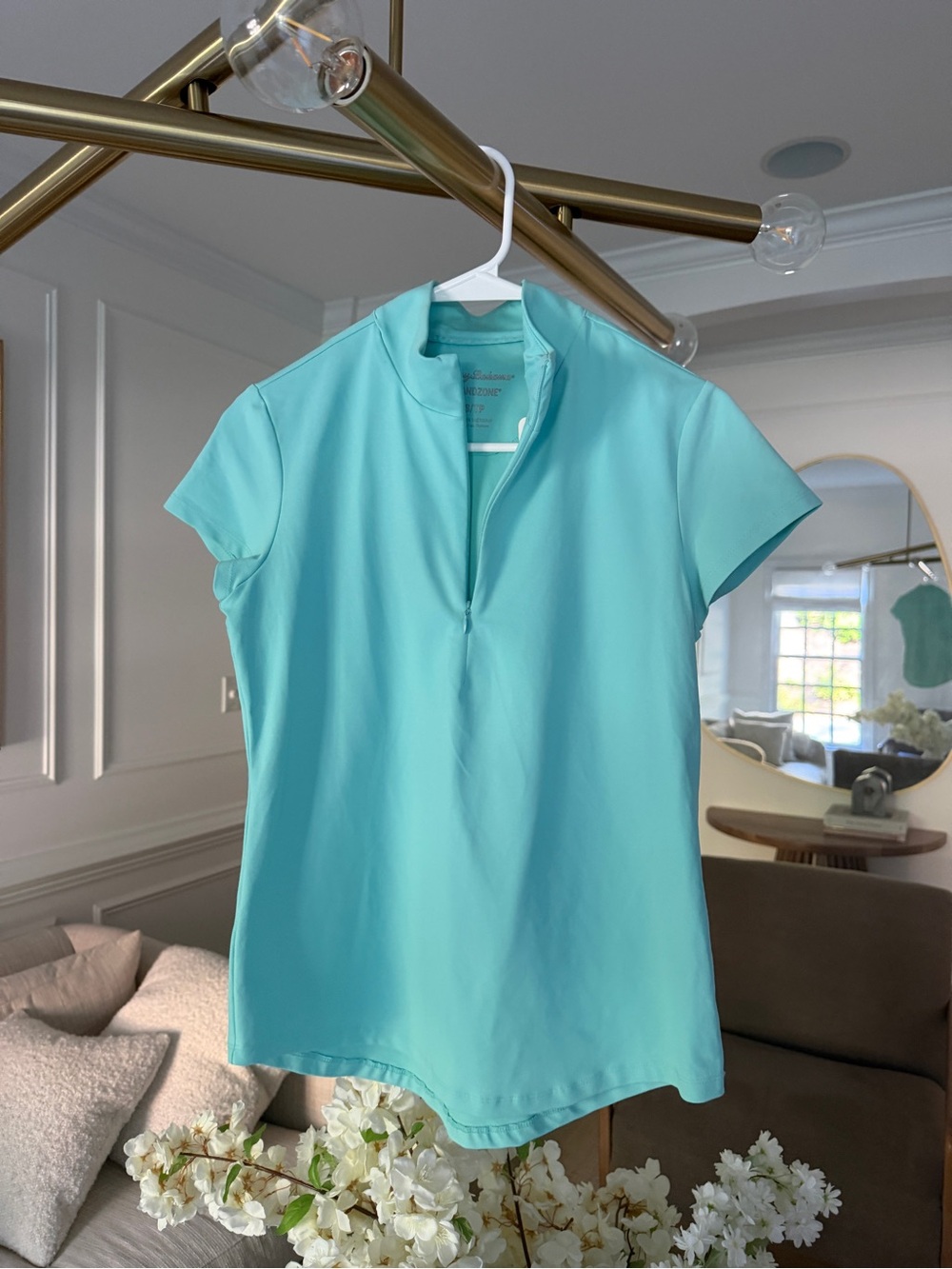NWT Tommy Bahama Aqua Short-Sleeve Zip UV Swim Shirt
